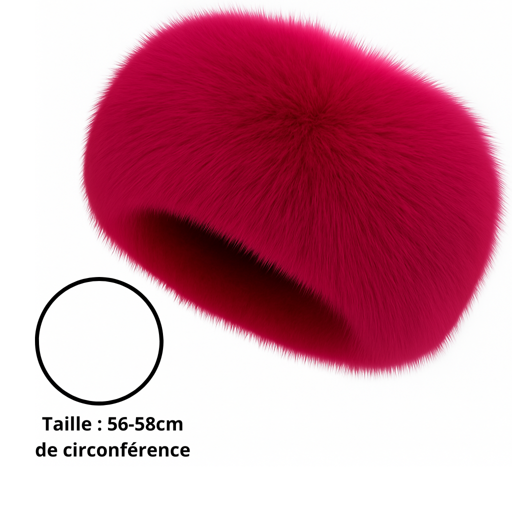 Chapka en fausse fourrure fuchsia