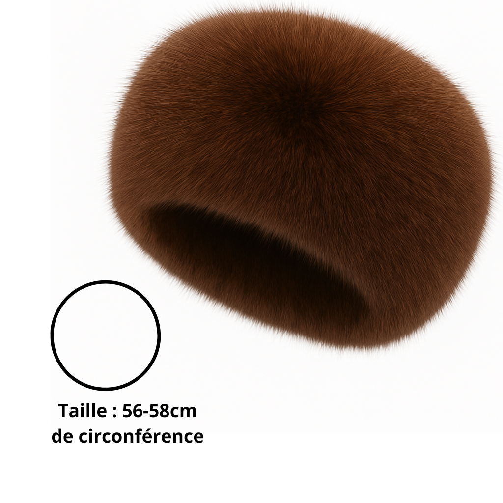 Chapka en fausse fourrure brune