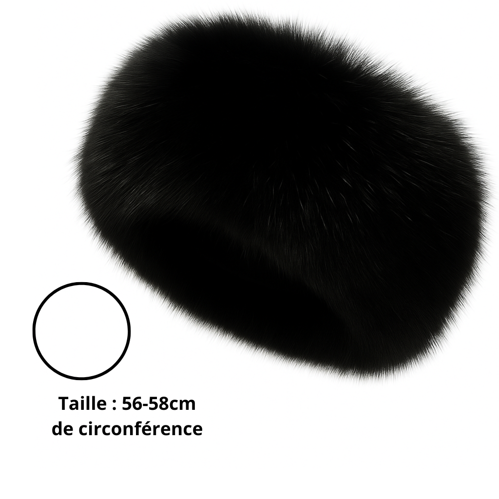 Chapka en fausse fourrure noire