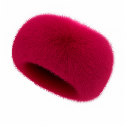 Chapka en fausse fourrure fuchsia