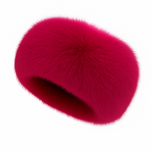 Chapka en fausse fourrure fuchsia