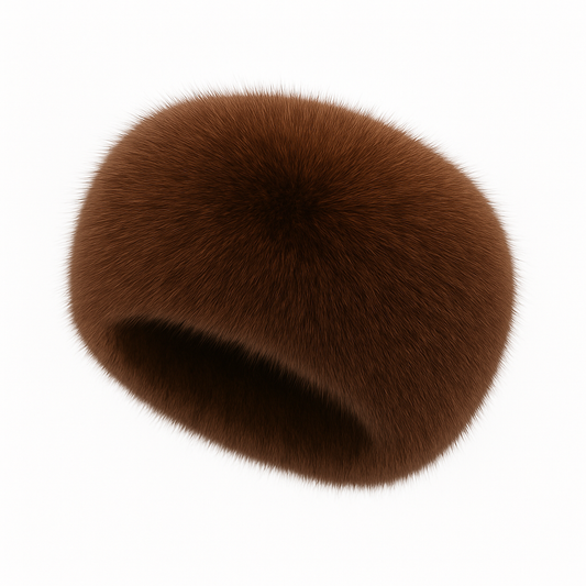 Chapka en fausse fourrure brune classique