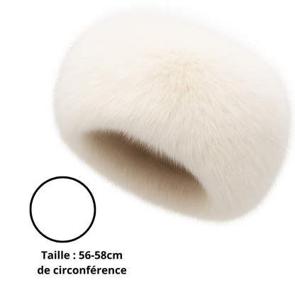 Chapka en fausse fourrure blanche
