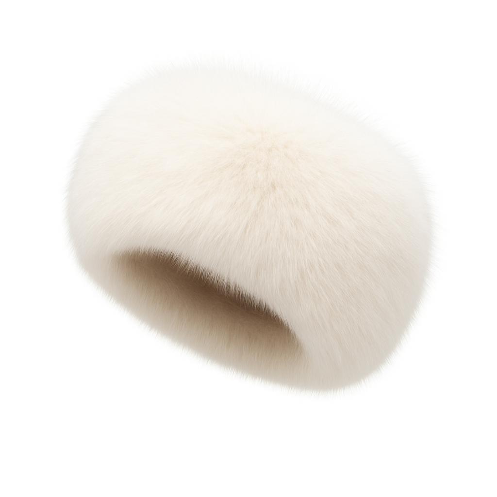Chapka en fausse fourrure blanche