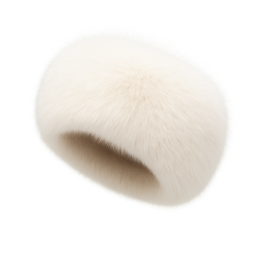 Chapka en fausse fourrure blanche